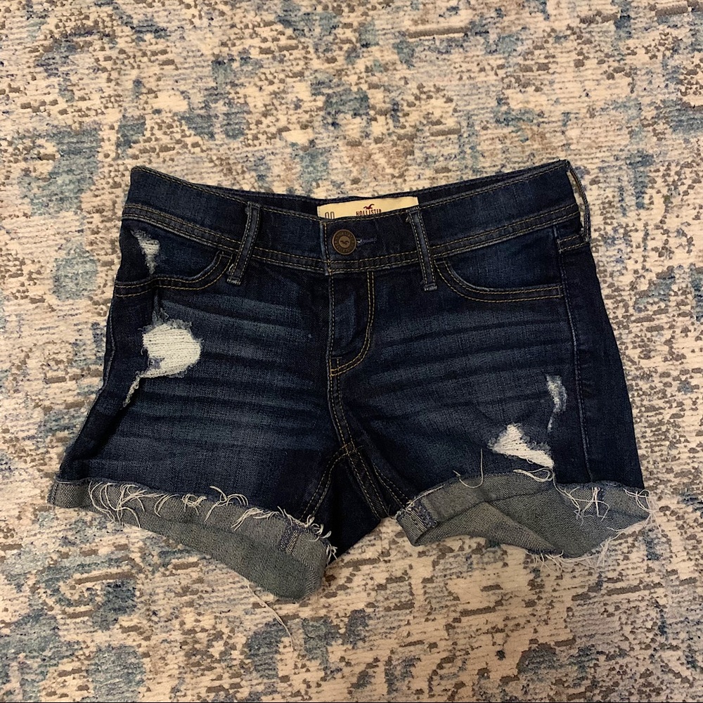 Hollister Dark Wash Midi Shorts